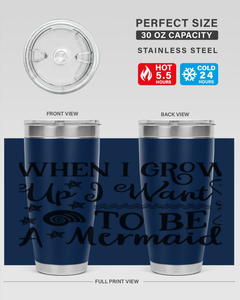 When i grow up i 665#- mermaid- Tumbler