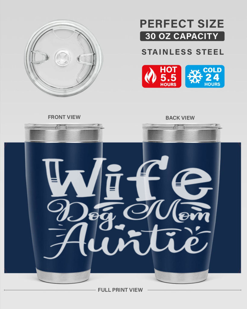 Wife Dog Mom Auntie Style 7#- aunt- Tumbler