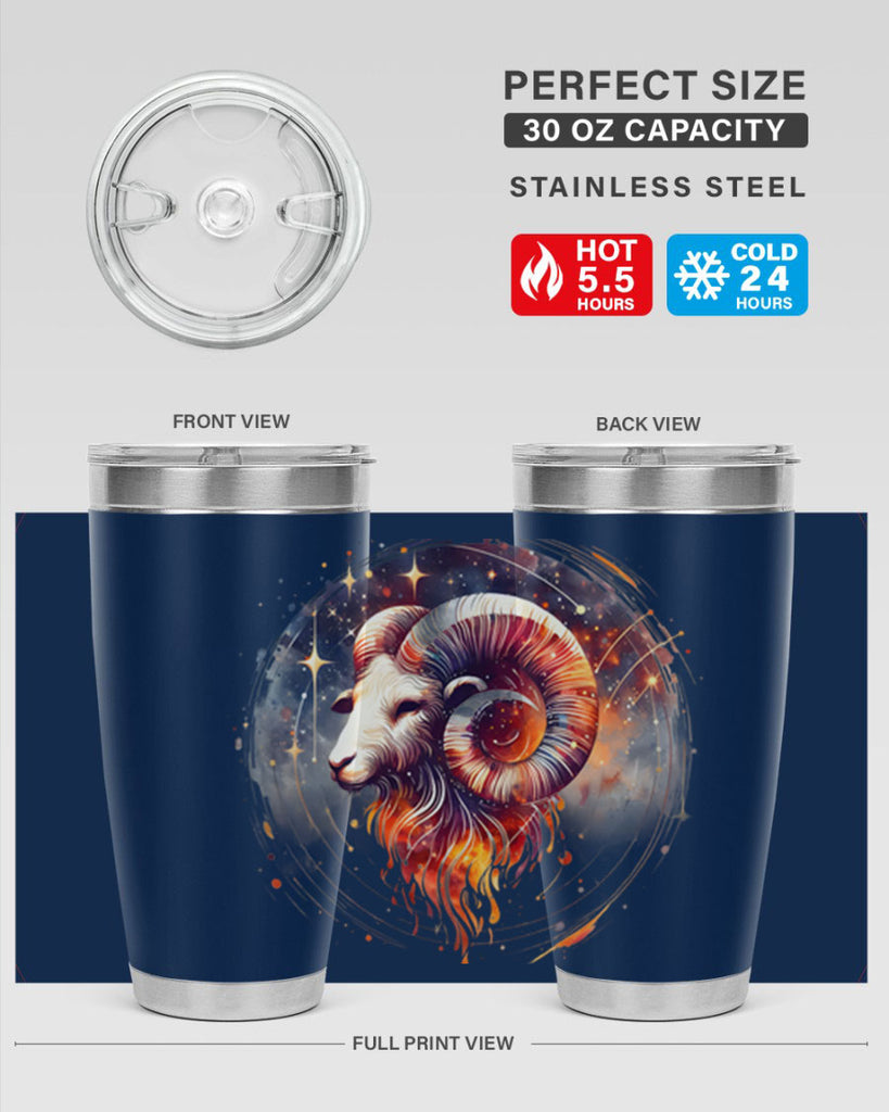aries 125#- zodiac- Tumbler