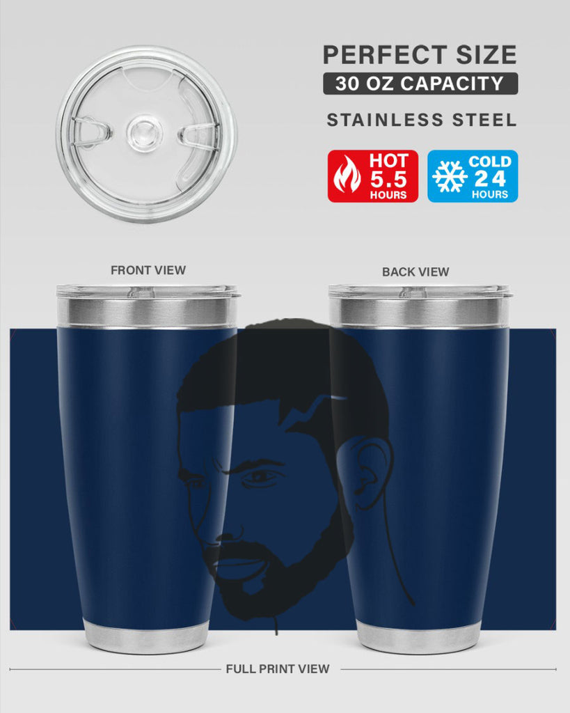 beardman 56#- black men - boys- tumbler