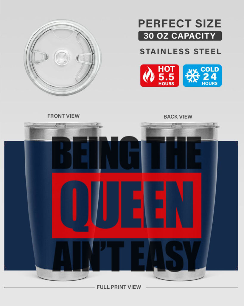 being the queen aint easy 255#- black words phrases- Cotton Tank