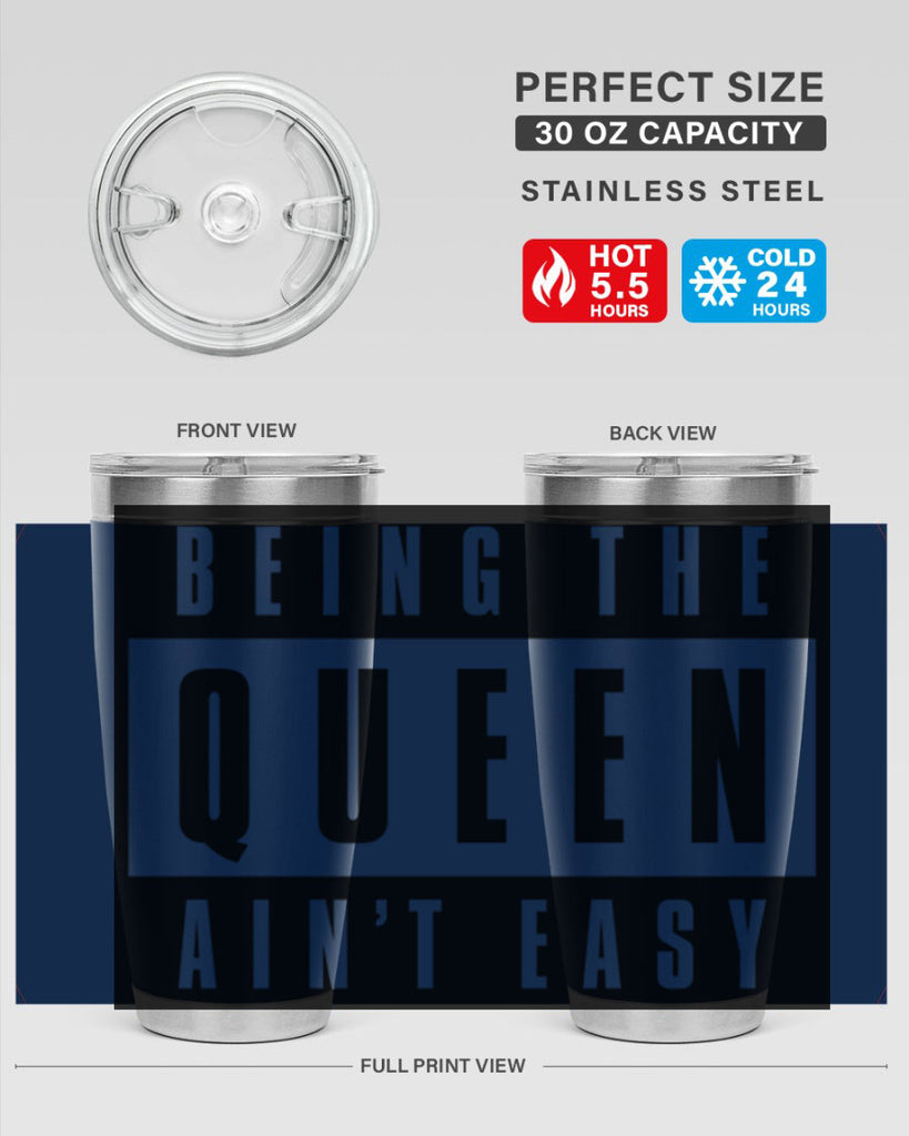 being the queen aint easy 258#- black words phrases- Cotton Tank
