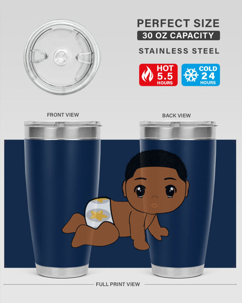 black baby boy 3#- black men - boys- tumbler