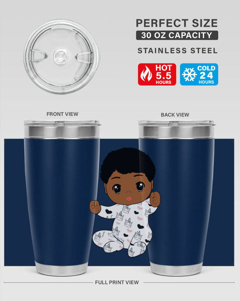 black baby boy 8#- black men - boys- tumbler