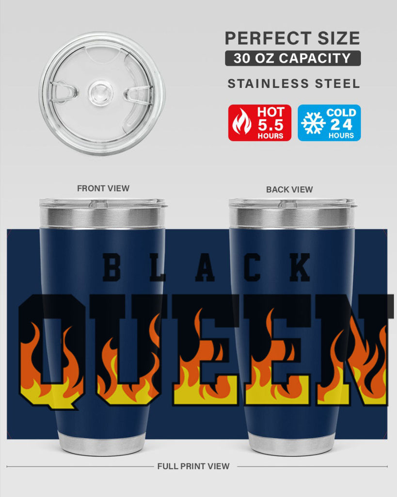 black queen flames 220#- black words phrases- Cotton Tank