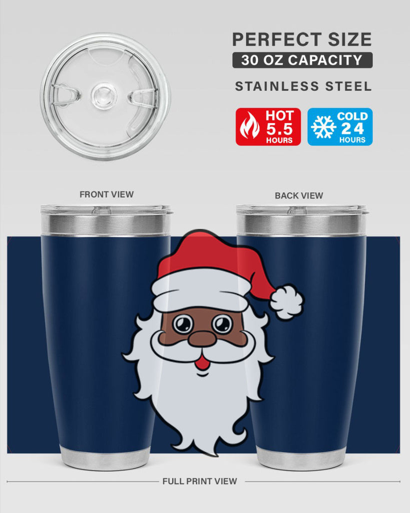black santa 25#- black men - boys- tumbler