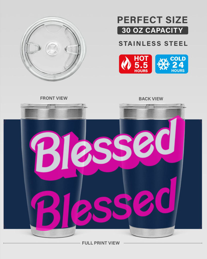 blessed barbie 193#- black words phrases- Cotton Tank