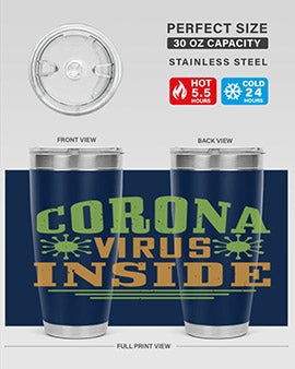 coronavirus inside Style 2#- corona virus- Tumbler