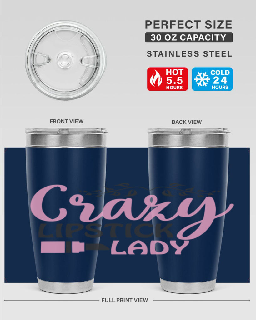 crazy lipstick lady Style 159#- make up- Tumbler