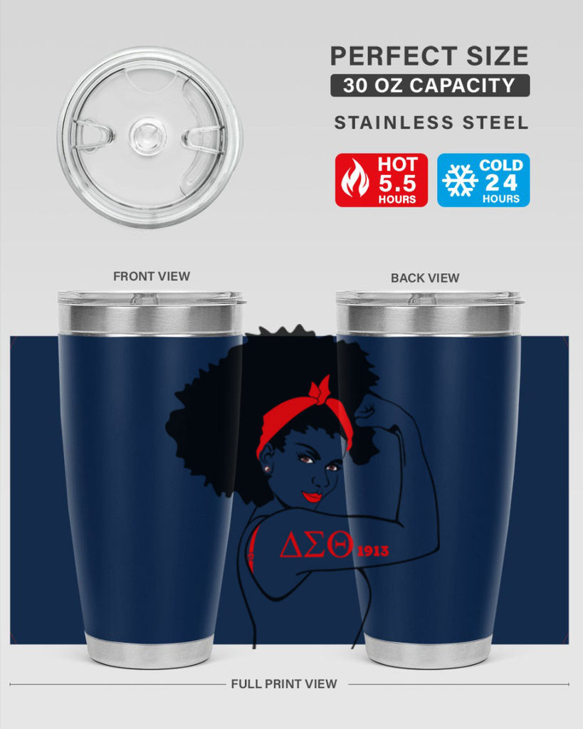 delta sigma theta 6#- black words phrases- Cotton Tank