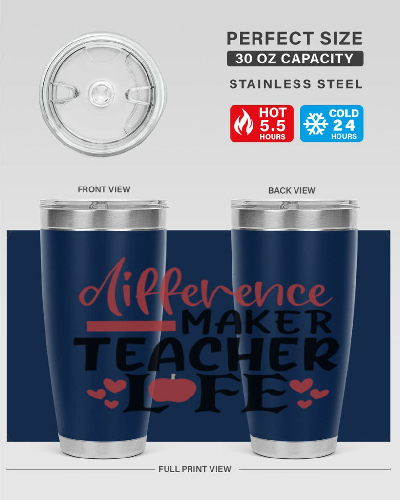 difference maker teacher life Style 184#- teacher- tumbler