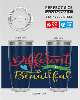 different is beautiful Style 11#- autism- Tumbler