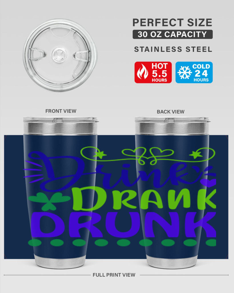 drink drank drunk 22#- mardi gras- Tumbler