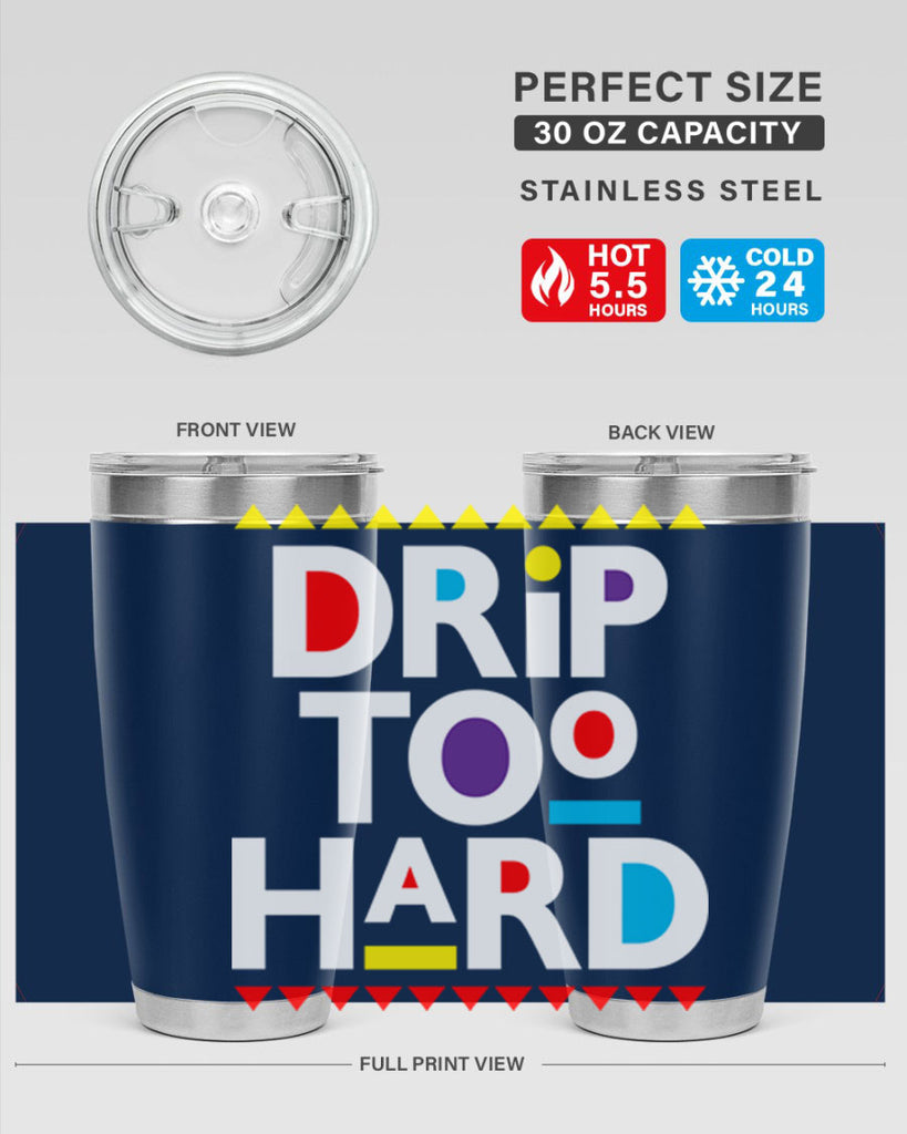 drip too hard 163#- black words phrases- Cotton Tank
