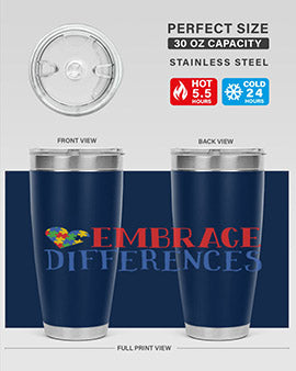 embrace differences Style 13#- autism- Tumbler