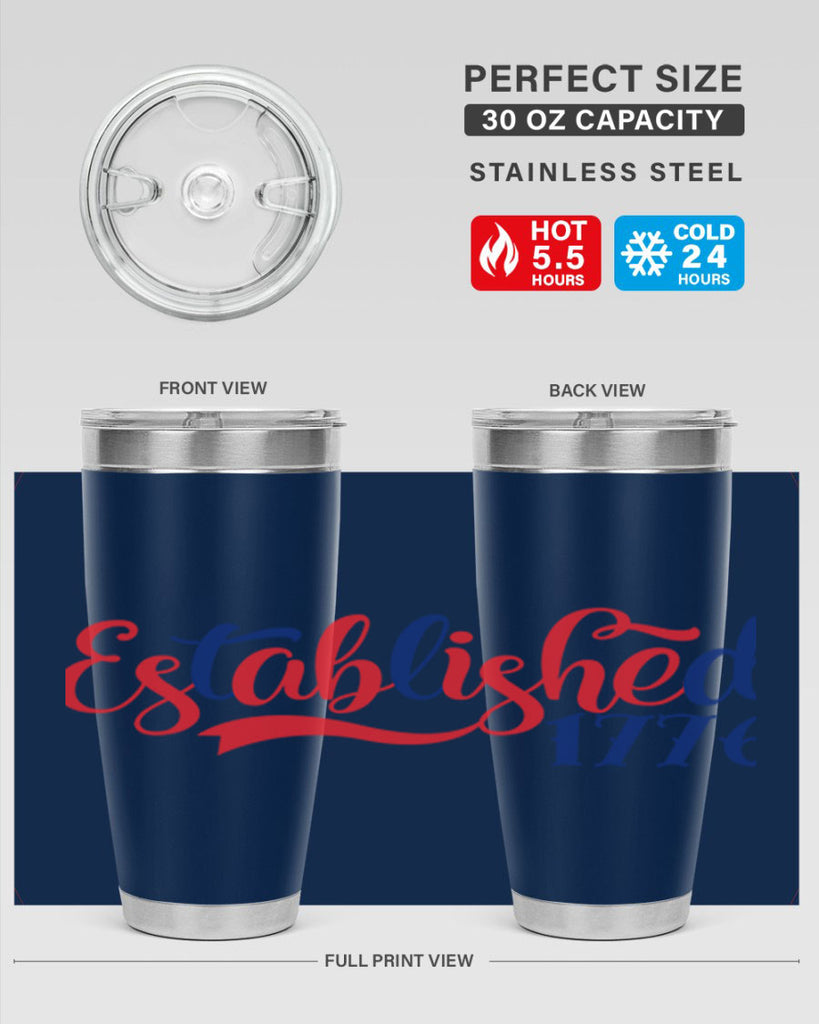 established Style 46#- Fourt Of July- Tumbler