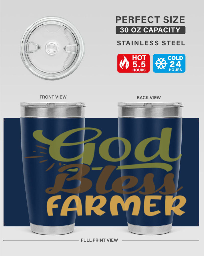 god bless farmer 10#- farming and gardening- Tumbler