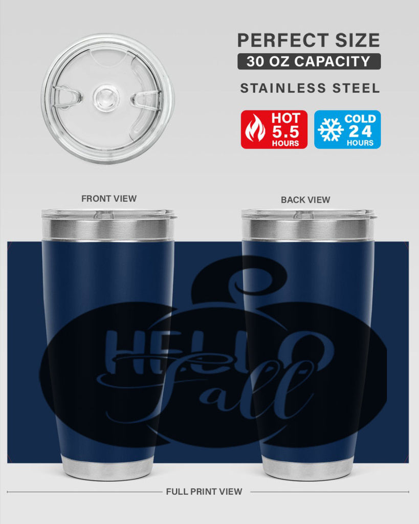hello fall 275#- fall- Tumbler