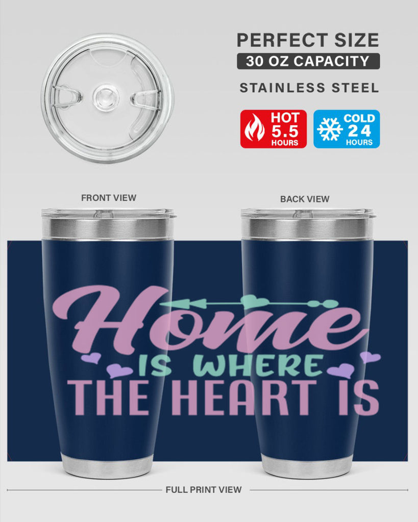 home is where the heart is 39#- home- Tumbler
