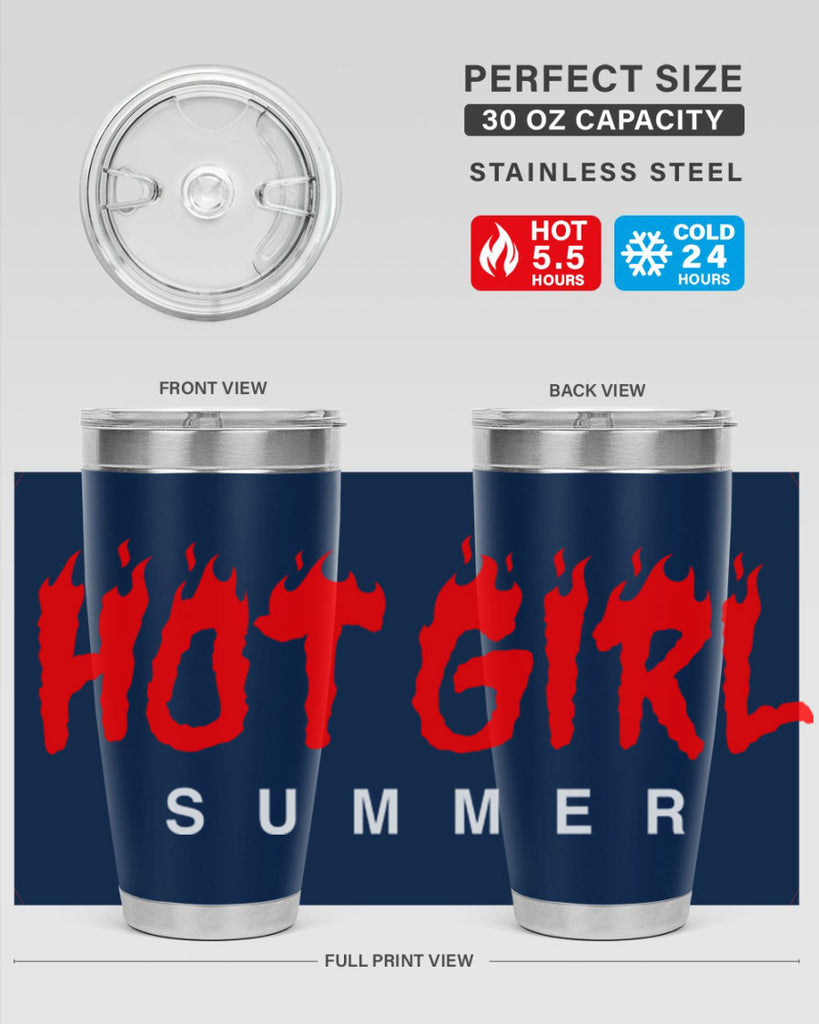 hot girl  summer fire 124#- black words phrases- Cotton Tank