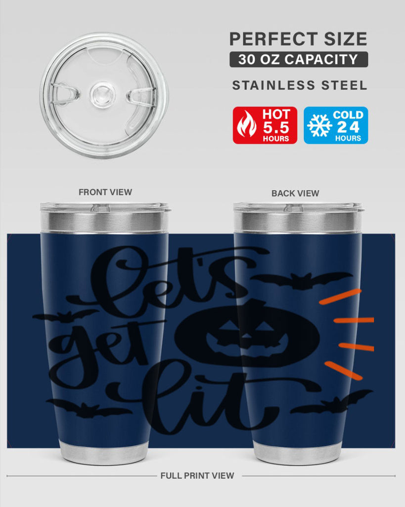 lets get lit 48#- halloween- Tumbler