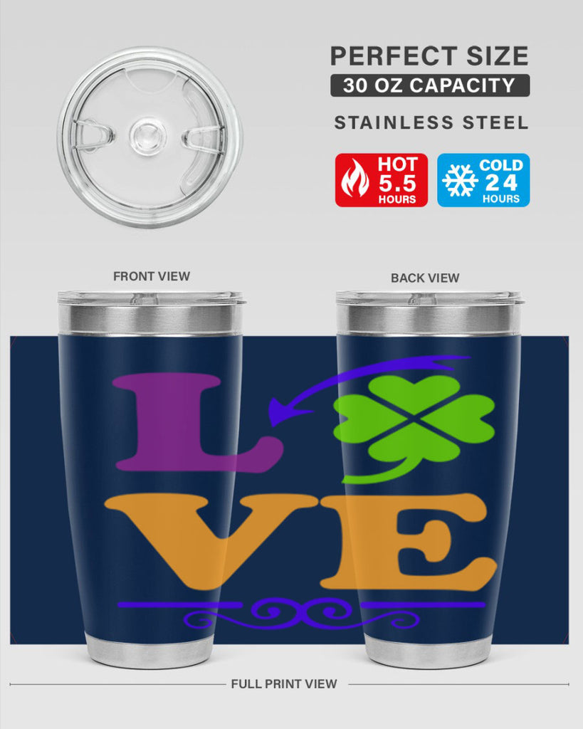 love 18#- mardi gras- Tumbler
