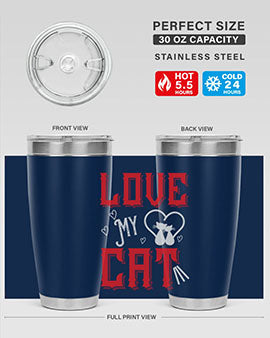 love my cat Style 67#- cat- Tumbler