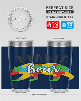 mama bear Style 32#- autism- Tumbler
