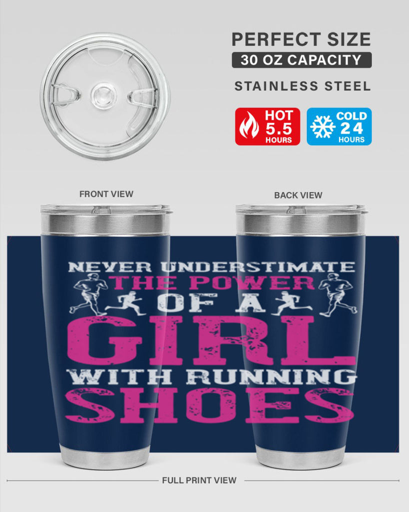 never understimate the power of a girl with running shoes 29#- running- Tumbler