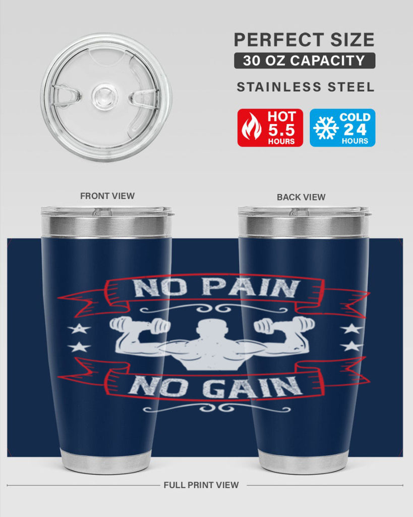 no pain no gain 82#- gym- Tumbler