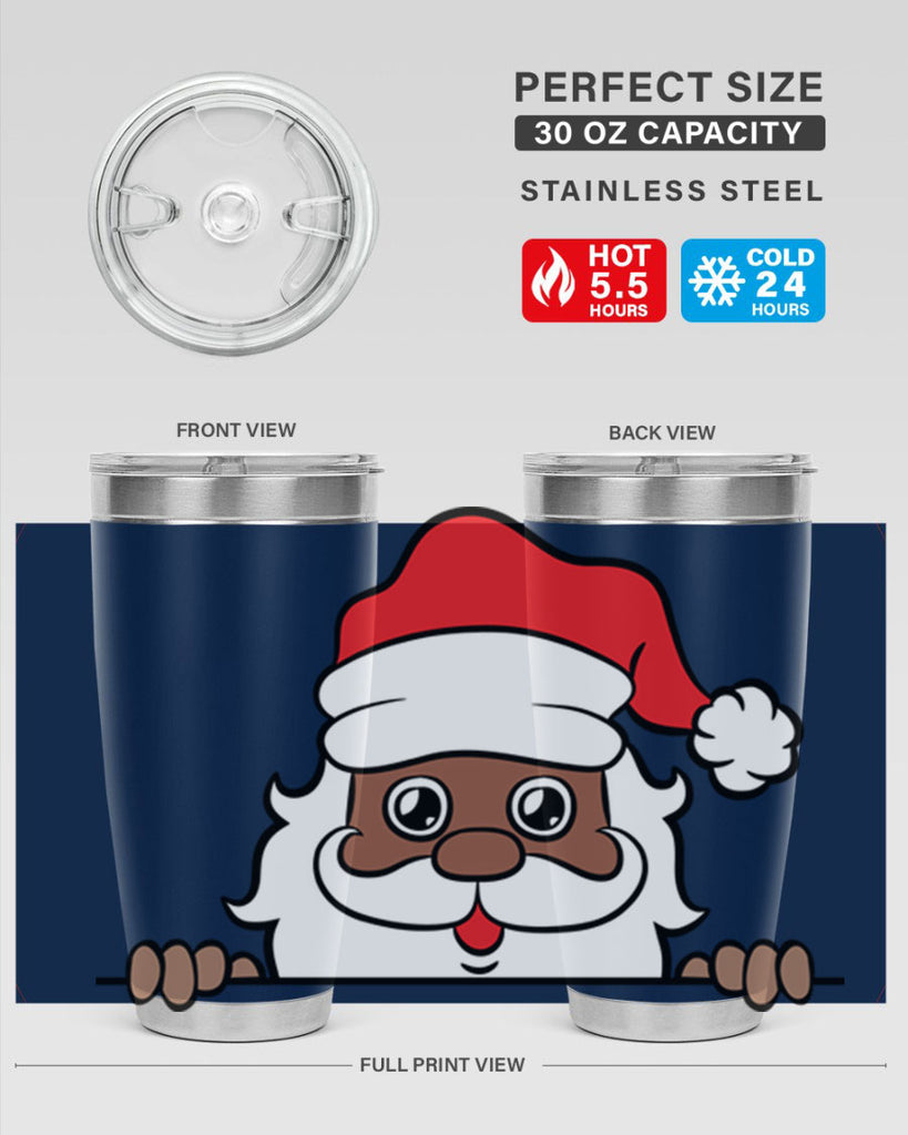 peekaboo black santa 19#- black men - boys- tumbler