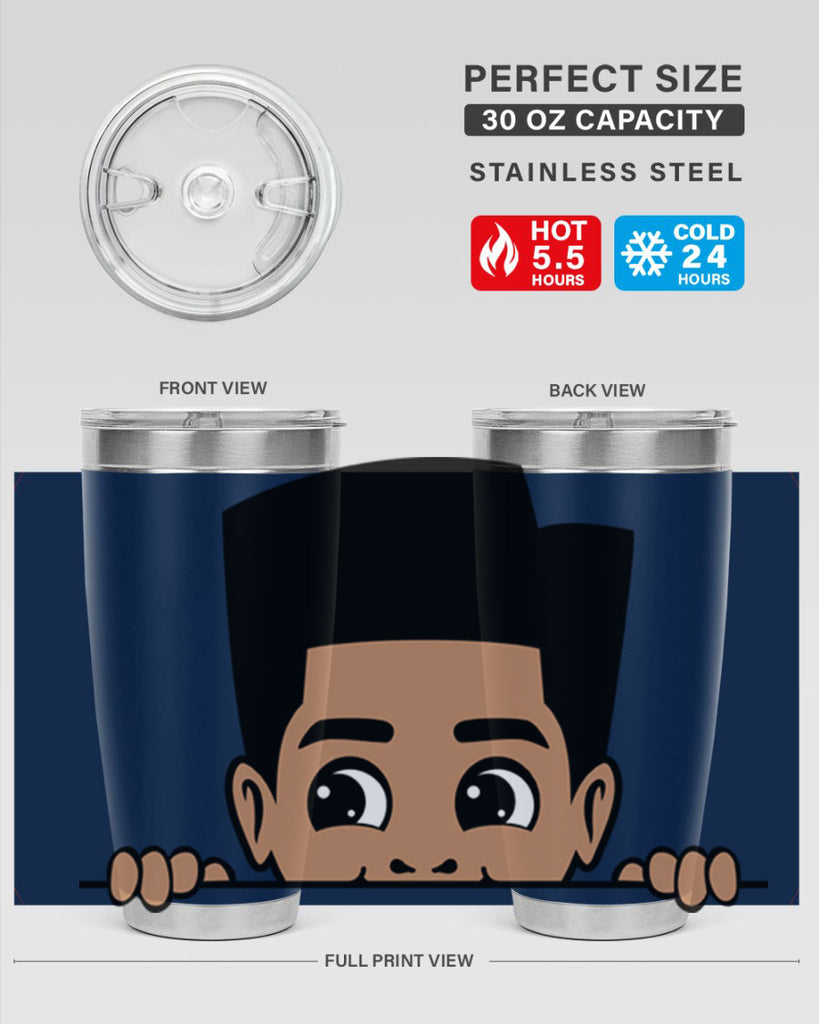 peekaboo boy 18#- black men - boys- tumbler