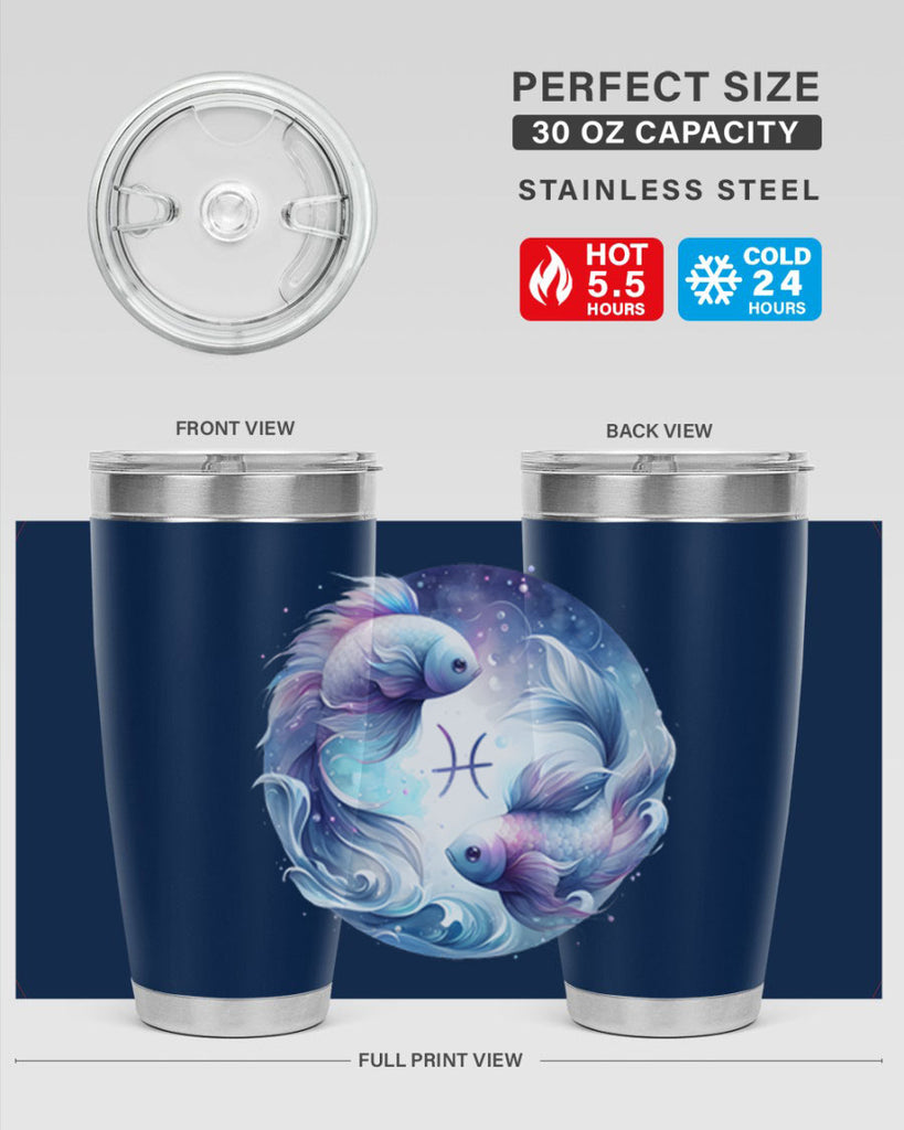 pisces 349#- zodiac- Tumbler