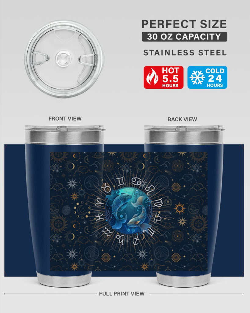 pisces Straight 366#- zodiac- Tumbler
