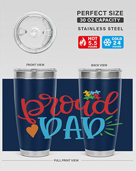 proud dad Style 36#- autism- Tumbler