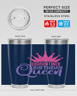 quarantined birthday queen Style 46#- corona virus- Tumbler
