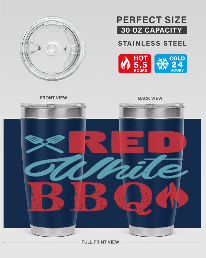 red white bbq 15#- bbq- Tumbler