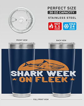 shark week on fleek Style 42#- shark  fish- Tumbler
