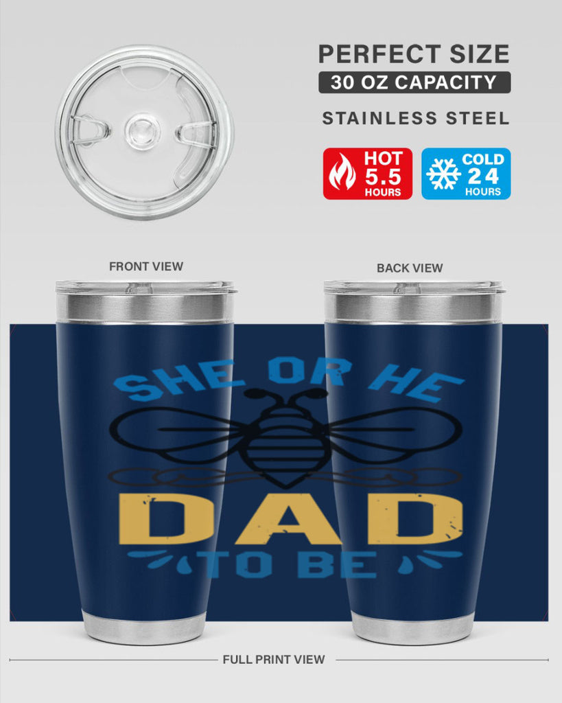 she or he dad to be Style 15#- baby shower- tumbler