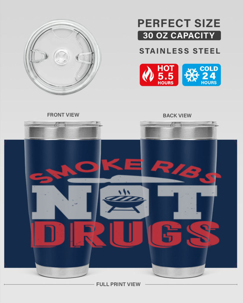 smok ribs not drugs 13#- bbq- Tumbler