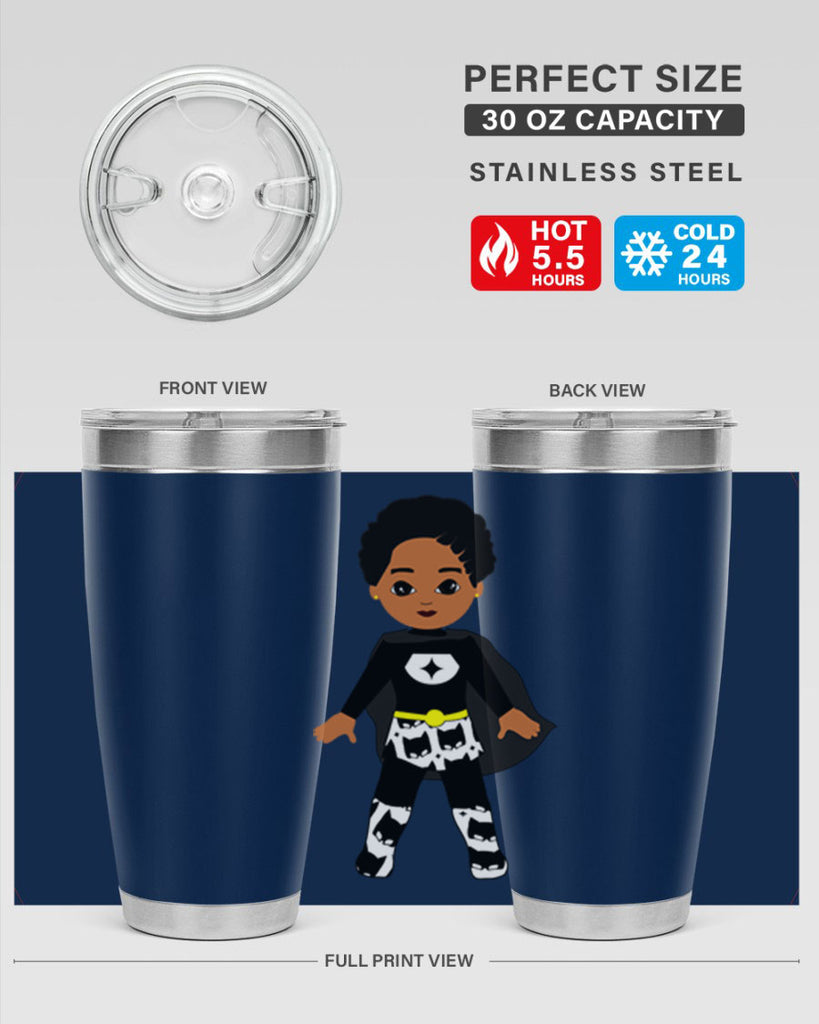 super kid 11#- black men - boys- tumbler
