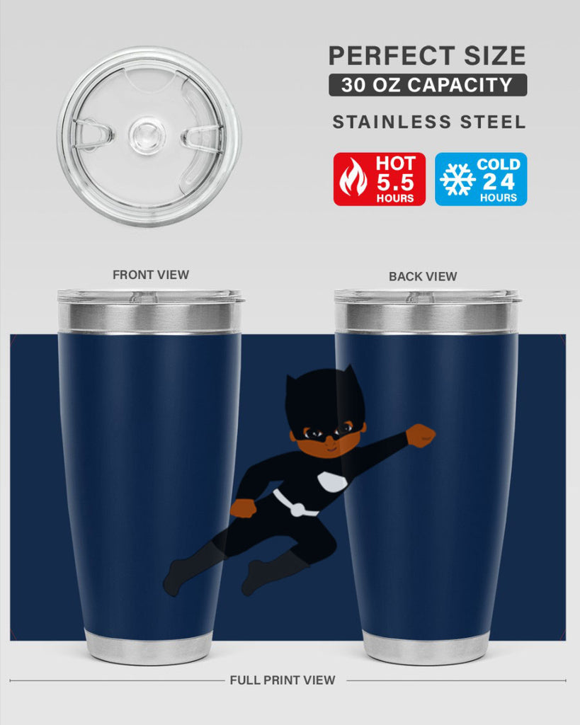 super kid 12#- black men - boys- tumbler