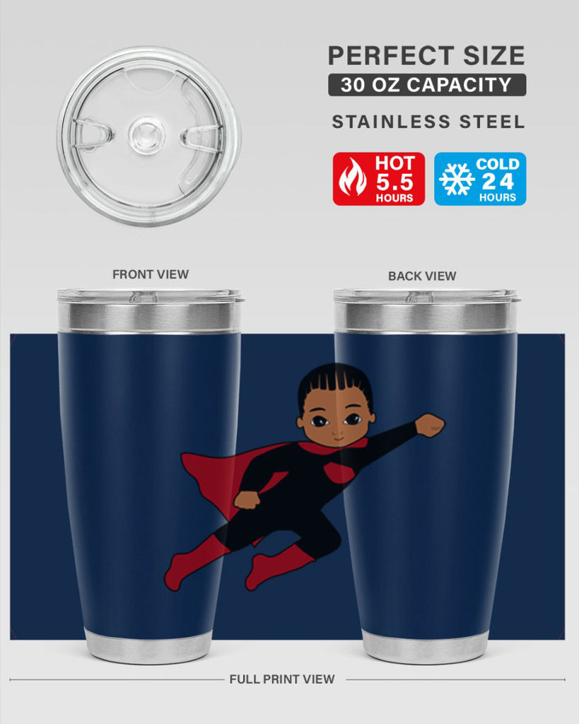 super kid 16#- black men - boys- tumbler