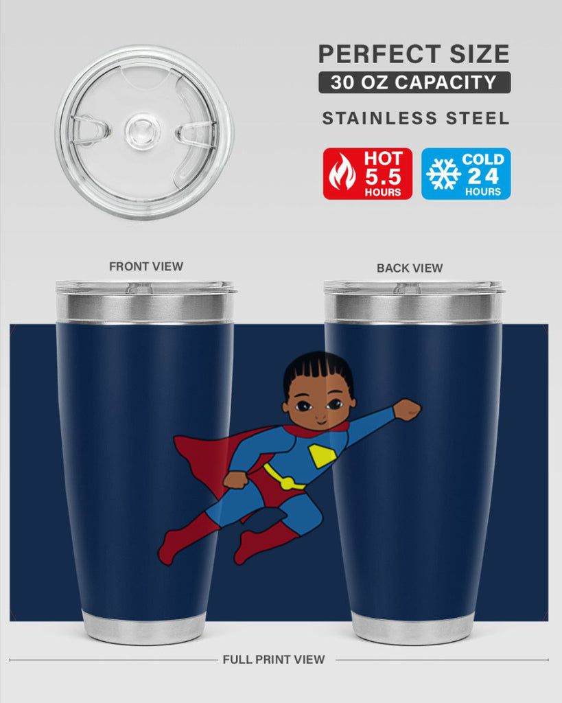 super kid 1#- black men - boys- tumbler
