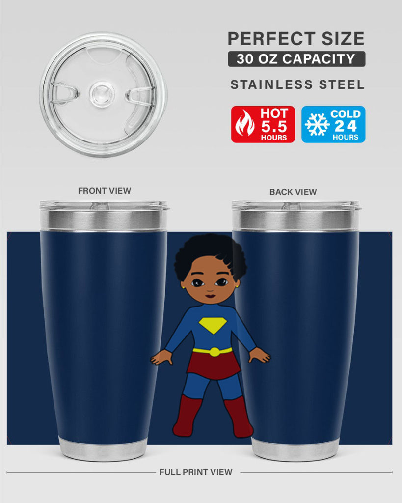 super kid 3#- black men - boys- tumbler