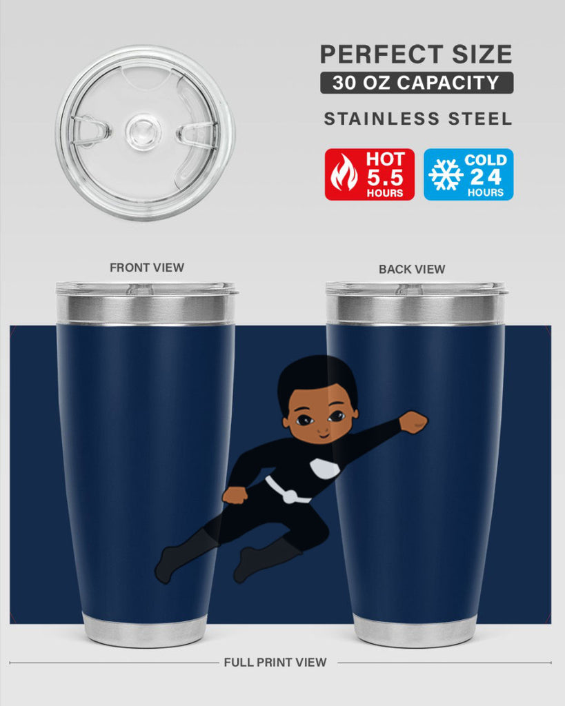 super kid 7#- black men - boys- tumbler