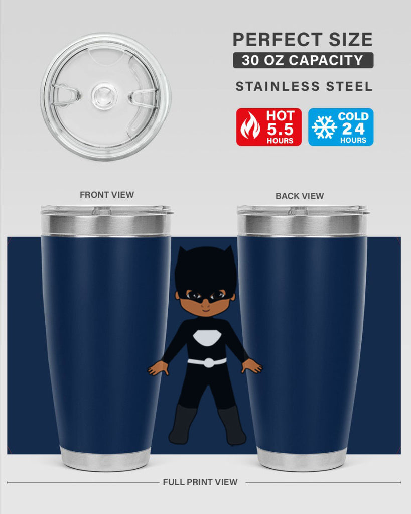 super kid 8#- black men - boys- tumbler