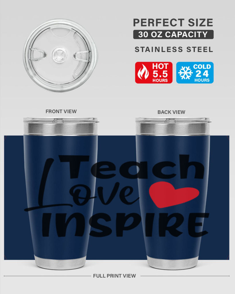teach love inspre Style 146#- teacher- tumbler