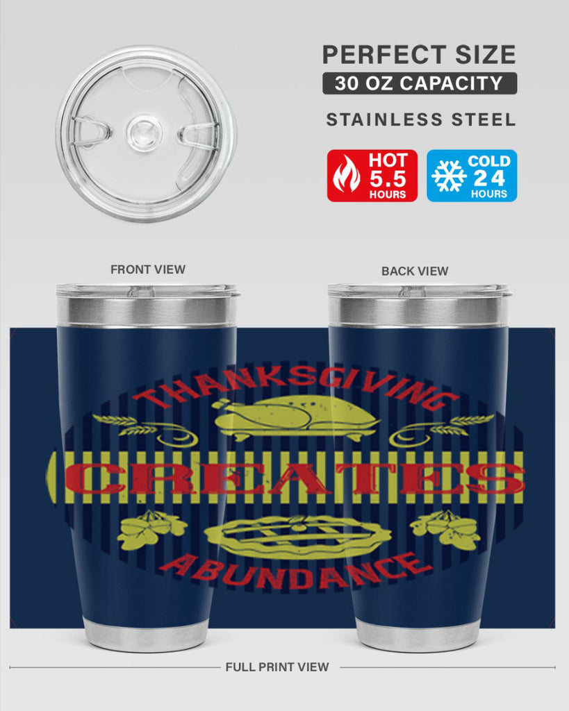 thanksgiving creates abundance 14#- thanksgiving- Tumbler