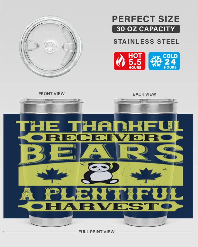 the thankful receiver bears a plentiful harvest 2#- thanksgiving- Tumbler